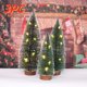 thumbnail image 4 of 3Pcs Mini Christmas Trees With Wooden Base Artificial Christmas Trees For Village Tabletop Home Room Party Crafts Christmas Decor Indoor With Light, 4 of 6
