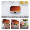 WNAGSB Burnt Orange to Rust 333 Small Pill Box, Metal Pill Box