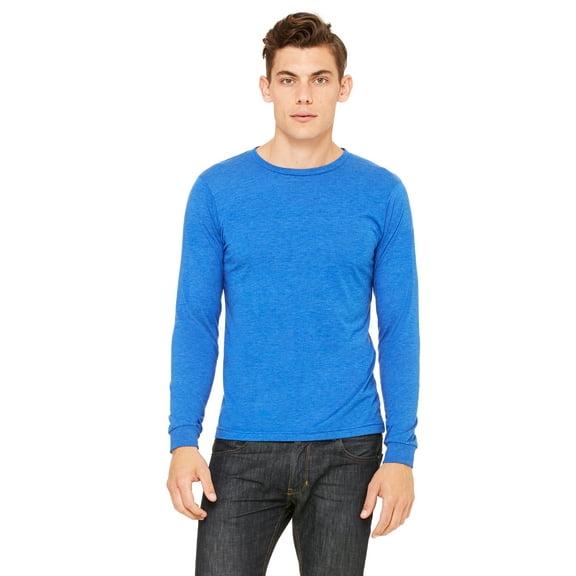 Bella Canvas Men's Jersey Long Sleeve Tee , 3513 , TRUE ROYAL TRBLN , X-Large