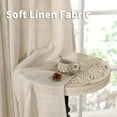 thumbnail image 4 of Natural Linen Curtains Long for Living Room Bedroom Groet Top Light Filtering Privacy Linen Textu Window Semi Sheer Drapes Panels x Natural, 4 of 7