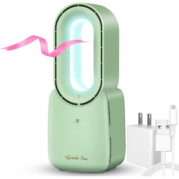 Ventilador de escritorio let'me, portátil, sin aspas, 30 cm, con luz LED USB