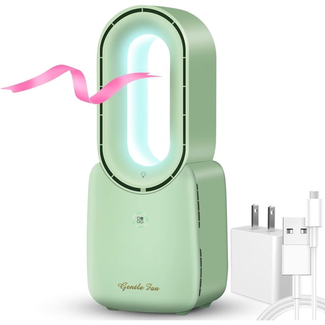 Ventilador de escritorio let'me, portátil, sin aspas, 30 cm, con luz LED USB