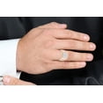 thumbnail image 5 of AFFY Two Tone Cluster Ring for Men, 0.10CT Natural Diamond 14K Rose Gold over Silver-12, 5 of 5