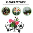 thumbnail image 2 of OUNONA 1Pc Movable Flowerpot Stand Iron Art Potted Plant Mover Plant Stand with Wheels, 2 of 8