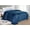 Navy, variant on Amrani Bed Cover Embossed Blanket, Soft Premium Microplush - Queen Plum