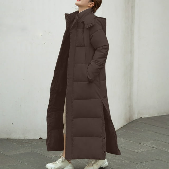 DPTALR Winter Woman Lengthened And Thickened Medium Length Down Cotton Jacket