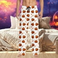 thumbnail image 4 of SJLDQY Mens Halloween Pajamas Pants Wide Leg Pjs Trousers for Men Hallowmas Pumpkin Ghost Elastic Waist Homewear Loungewear With Pocket, 4 of 4