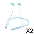 thumbnail image 1 of 2x Auriculares Inalámbricos Con Banda Para El Cuello Y Micrófono Incorporado Para Gimnasio, Color Azul, 1 of 8