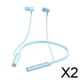 thumbnail image 1 of 2x Auriculares Inalámbricos Con Banda Para El Cuello Y Micrófono Incorporado Para Gimnasio, Color Azul, 1 of 8