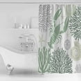 thumbnail image 4 of Extra Long Shower Curtain 72x84 Inch, Sage Green Coastal Shower Curtain Waterproof Bathroom Decor Summer Lobster Coral Nautical Fabric Bath Curtain Set Accessories with Hooks, 4 of 6