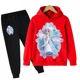 thumbnail image 5 of Conjunto de sudadera con capucha de Frozen para niñas de primavera y otoño, ropa de Papá Noel para niños, traje informal para niños, traje para niños, sudaderas con capucha y pantalones, 2 piezas, 5 of 5