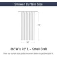 thumbnail image 6 of Small Stall Shower Curtain 36 x 72, Narrow Half Waffle Weave Textured Fabric Shower Curtain for Bathroom, Water Repellent, Machine Washable, Solid Brown, 6 of 6