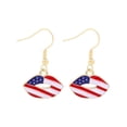 thumbnail image 2 of QIQUWOHUL American Independence Day Earrings Pendant Flag Red Blue White Lightweight Fashion Rhinestone Heart Shape, 2 of 4