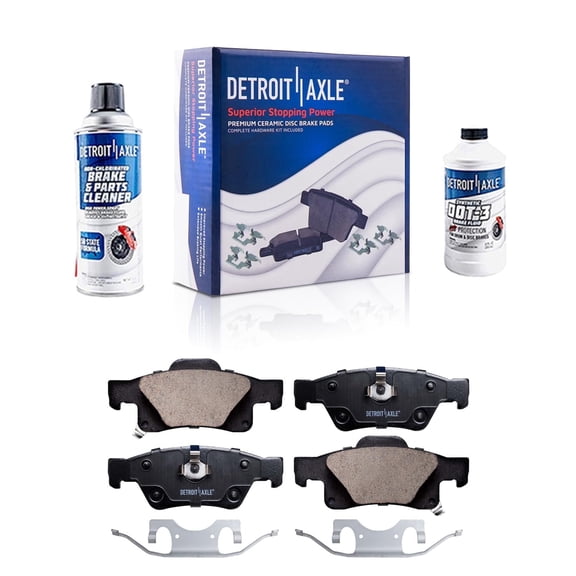 Detroit Axle- Rear Brake Pads for 2011-2021 Jeep Grand Cherokee 2011-2024 Dodge Durango, Ceramic Brake Pads 2012 2013 2014 2015 2016 2017 2018 2019 2020