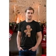 thumbnail image 2 of Old Glory Mens Ginger Bread Man With Candy Cane Crutch Short Sleeve T Shirt, 2 of 6