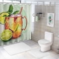 thumbnail image 7 of Orinice Lemonade Lime Mint Bathroom Decor Set Multi Size Colorful Luxurious Graphic Print Polyester Fabric Fashion Bathroom Decor Sets with Hooks Shower Curtain for Bathroom Decoration 69x72, 7 of 7