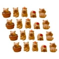 thumbnail image 2 of Tnarru 20 Pcs Statue de Capybara Figurine en Résine Artisanat Réaliste Ornement en Résine Sculpture Animale pour Cheminée Bureau Chambre, 2 of 8