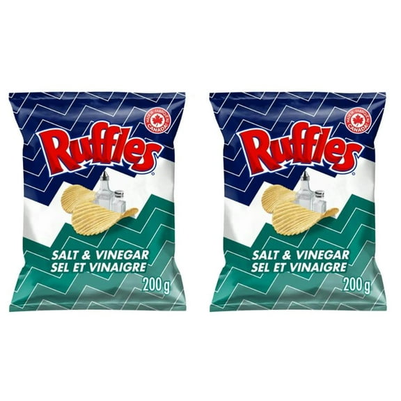 Ruffles Salt 'n Vinegar Flavored Potato Chips, 200g (2 Pack)