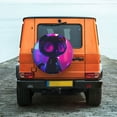 thumbnail image 6 of KLL Neon Toy Cat Reflections Pattern 14-17 inch Spare Tire Cover Universal Wheel Protector for Truck SUV Trailer Camping Rv Tire Covers-15 inch, 6 of 6