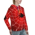 thumbnail image 6 of Disketp Spider Web1 Womens Casual Hoodies Crew Neck Long Sleeve Sweatshirts Pullover Tops-Large, 6 of 7