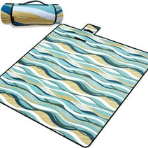 Extra-Large Picnic Blanket Outdoor Waterproof Camping Mat, Cute Beach Blankets Padded and Oversized (79 Inch x79 Inch ) Lawn Blanket, Foldable and Portable Picnic Accessories