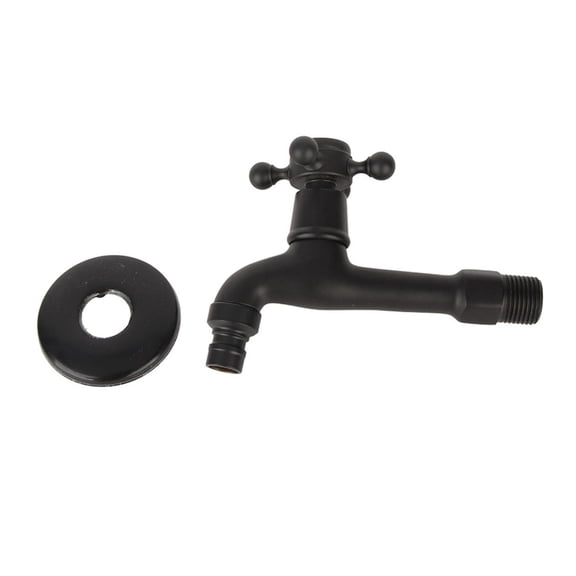 Rupoun G1/2in Antique Brass Wall‑in Faucet – Ergonomic Handle, Brass Construction, Scratch‑Resistant Finish, Universal G1/2 Thread