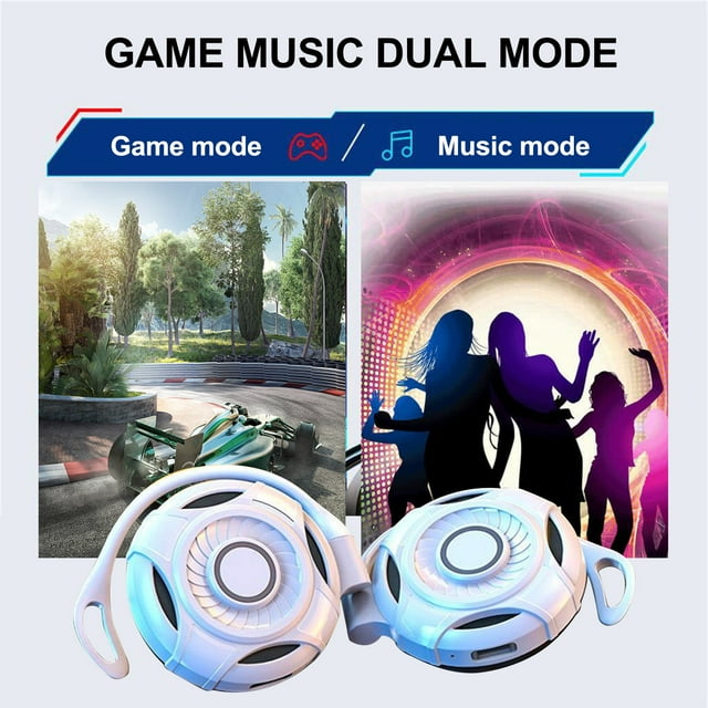 Dpityserensio Hanging-Ear Touch-Control Wireless Bluetooth Earphones TWS-Headphones Earbuds Headset 7-Color LED Ipx5 For Gaming And Training