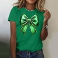 thumbnail image 2 of Fewfanhot Womens Clothes St Patricks Day Shamrock T-Shirts Happy Shirts Irish Clover Tee Tops, 2 of 5