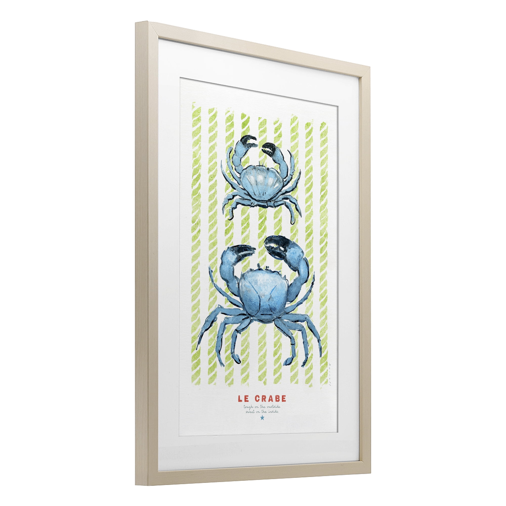 Stupell Industries Modern Bistro Crabs Birch Framed Print Under Glass, design by Chad Barrett