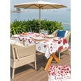 thumbnail image 4 of Outdoor Tablecloth with Umbrella Hole and Zipper, Red Valentine's Day Rectangle Table Cloth 60x84 Inch Waterproof Tablecloth, Love Heart Modern Art Watercolor Picnic Table Cover for Patio Camping, 4 of 7
