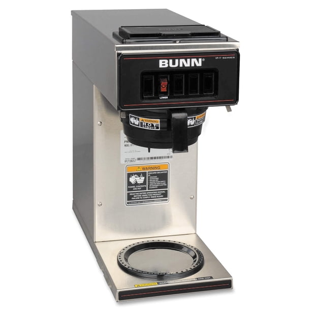 Cafetera Pourover BUNN VP17-1SS con 1 calentador de acero inoxidable