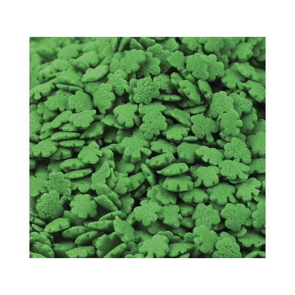 Shamrock Shape Green Confetti Sprinkles, Cake, Cookie, Donut, Cakepop Toppings, 6 oz.