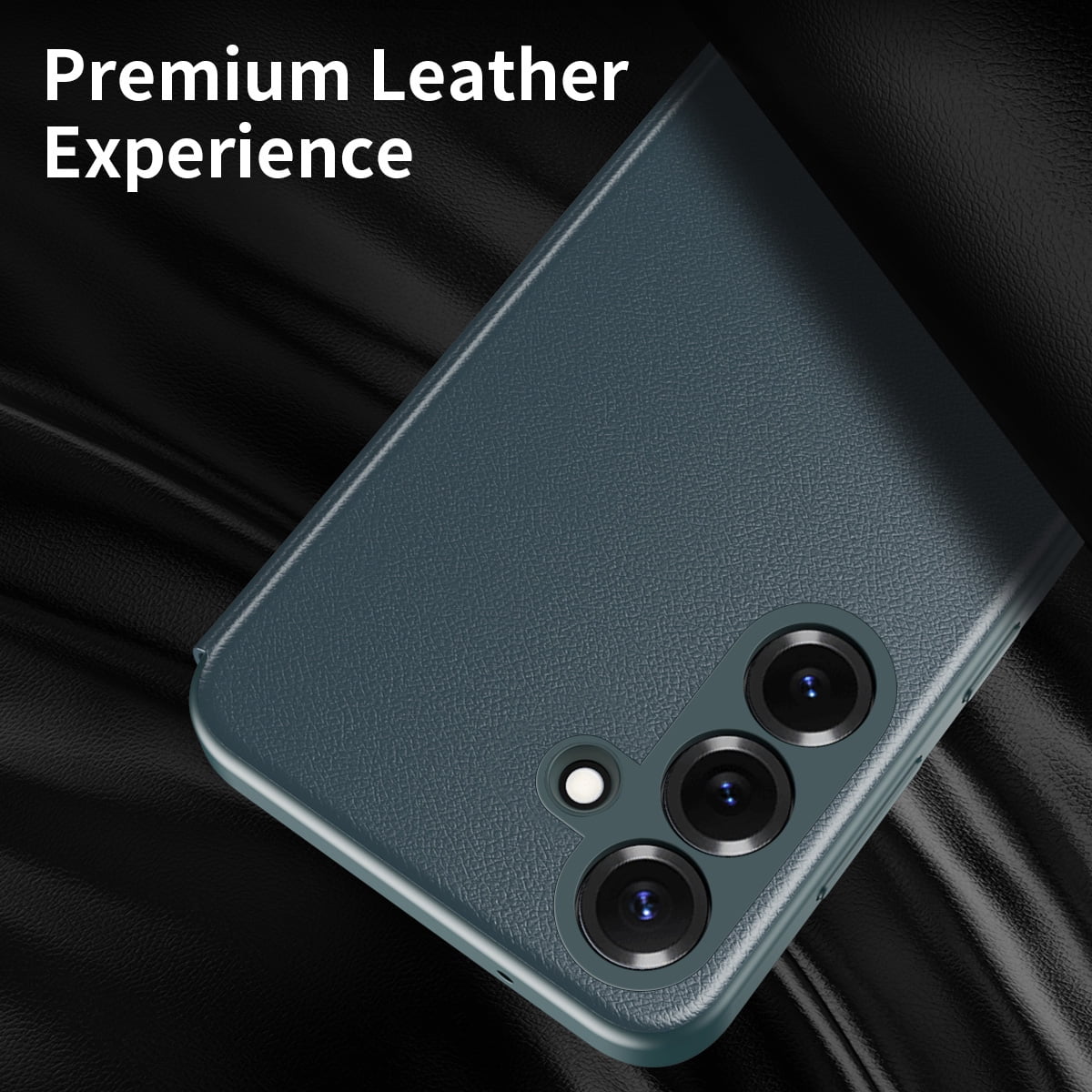 Kryonix for Samsung Galaxy S26 5G 6.3” Phone Case,Protective Cover with Smart Side Screen View,Finger Tap Control,Smart Button,PU Leather Flip Cover,Slim&Tough,Soft Touch,Green