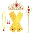thumbnail image 5 of Princess Costume for Girls Dress Up Birthday Party Cosplay Outfit with Accessories, 5 of 6