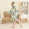 thumbnail image 4 of FORMRS Kids Bathrobe Unisex Hooded Robe Toddler Pajamas Sleepwear, Size 4-6T, Retro Flower, 4 of 7