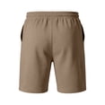 thumbnail image 5 of Iaqnaocc Mens Shorts Beach Drawstring White Shorts Men Big and Tall Quick Dry Running Workout Summer Elastic Pants With Pockets Light Brown L, 5 of 6