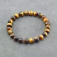 thumbnail image 3 of RSAMD 8mm Natural Stones Lava Tiger Eye Lapis Howlite Turquoise Beads Bracelet Jewelry-2 Yellow Tiger Eye-8mm Beads-19cm(7.48inch), 3 of 8