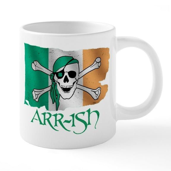 CafePress - Arr Ish Pirate Mugs - 20 Oz White Ceramic Mega Mug