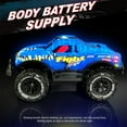 thumbnail image 3 of Horivan Off Road RC Car 2.4GHz Remote Control Truck with LED Lights, 25m Range, 10km/h High Speed, All Terrain Vehicle for Indoor Outdoor Stunt Racing, Durable Toy Car Gift, 3 of 9