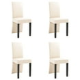 thumbnail image 2 of vidaXL Dining Chairs Side Chair with Solid Wood Legs for Kitchen Faux Leather, 2 of 14