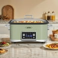thumbnail image 3 of Heynemo 8QT 12-in-1 Programmable Slow Cooker, Multi-Cooker with Timer, Temperature Control, Removable Non-Stick Pot & Dishwasher-Safe Glass Lid, Green, 3 of 10