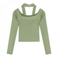 thumbnail image 3 of AMERTEER Retro Off Shoulder Sweaters For Women Knitted Long Sleeve Solid Color Sweater Chic Tops Fall, 3 of 6