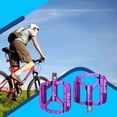 thumbnail image 2 of Ztto 1 par de bicicletas Pedal plano L7U Rodamiento Antideslizante Pedales de color Sólido Ciclismo Ciclo de Montaña Pieza Accesorios Suministros Púrpura Scienceny OD002841-04B, 2 of 7