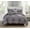 Gray, variant on Elegant Comfort Hi-Loft Luxury 10-Piece Comforter Set Sunflower Design with Storage Pockets for King