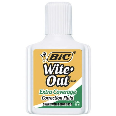 UPC 070330506169 product image for BIC Wite-Out Extra Coverage Correction Fluid  20 ml Bottle  White | upcitemdb.com