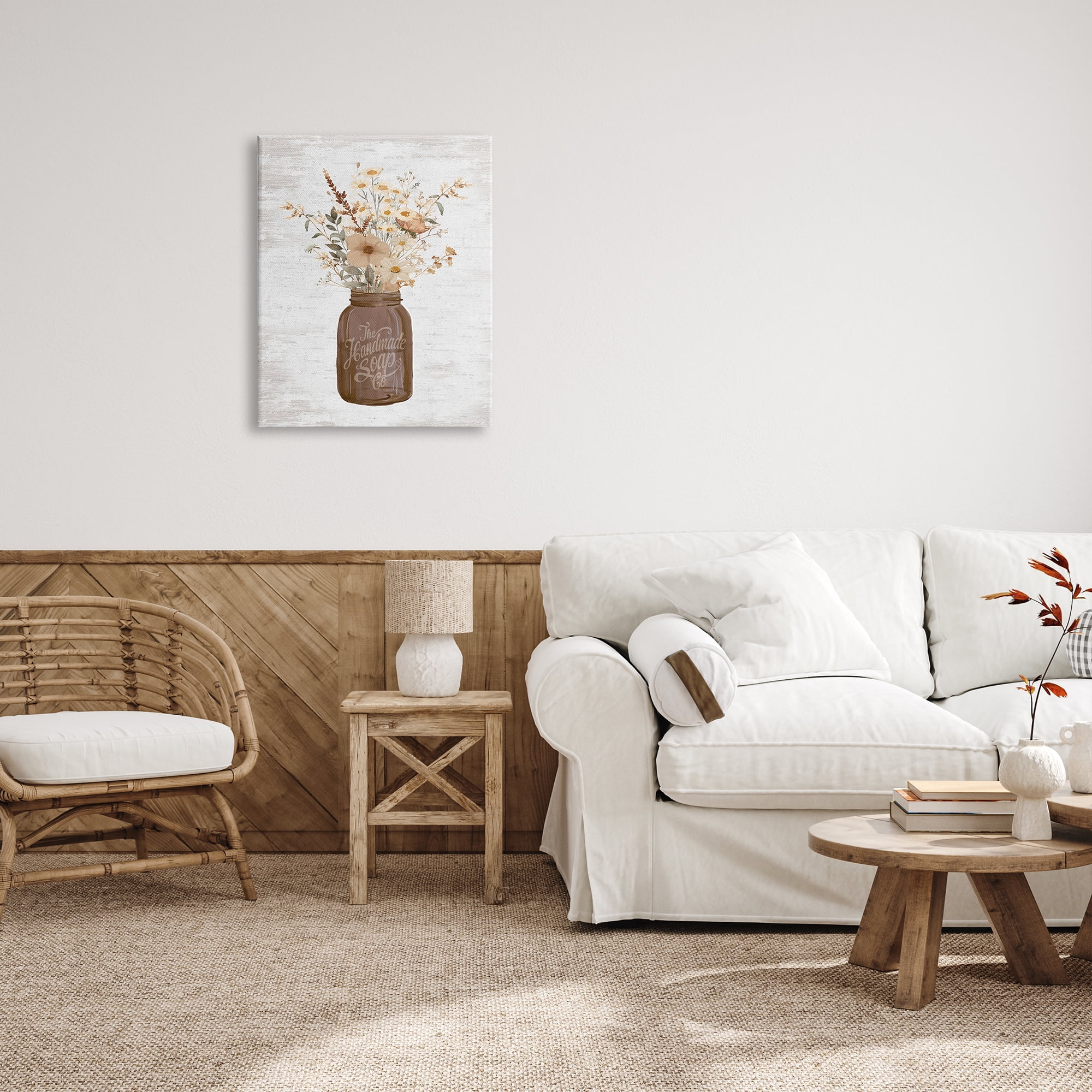 Stupell Industries Autumnal Flower Arrangement Holiday Painting Gallery Wrapped Canvas Art Print Wall Art, 24 x 30
