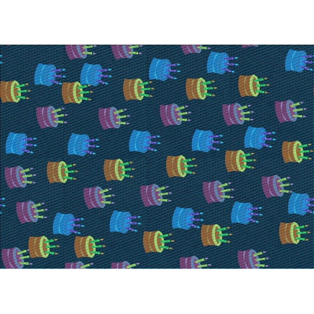 Ahgly Company Machine Washable Indoor Rectangle Transitional Glacial Blue Ice Blue Area Rugs, 5' x 7'
