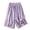 Purple, variant on Loose Wide Leg Capri Shorts High Waist Summer Casual Flowy Cropped Pants Soft Lightweight Beach Short Leather Shorts for Women, Size L