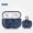 serpentine blue, variant on Custom Sleeve for Apple for airpods Bluetooth Wireless Earpphone PU Leather Case Cover for Air Pod Funda Cover Box (serpentine red,For airpods 3)