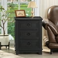 thumbnail image 6 of Joaxswe Farmhouse Nightstand with Charging Station, End Table with 3 Drawers for Living Room, Adult Side Table, Black, 6 of 9